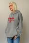 Gray Oversize Hooded Women's Sweatshirt Sh190 - 8