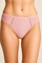 Front Back Ribbed Lace Trim Bikini Set of 3 - 6