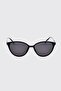 Nora Cat Eye Sunglasses - Black Thin Frame Stylish Women's Model – Uv400 Protection - 5