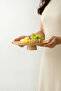 Arven - Bamboo Footed Serving Plate Fruit Cookie Cake Pastry Dessert Food Presentation Plate - 3
