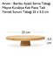 Arven - Bamboo Footed Serving Plate Fruit Cookie Cake Pastry Dessert Food Presentation Plate - 8