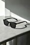 Arrow Men's Black Square Frame Sunglasses – Gold Detail, Uv400 Protection, Classic Design