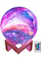 Multicolor 3D Lamp, USB Rechargeable LED Night Light with Remote Control