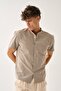 Men's Summer Judge Collar Short Sleeve Buttoned Comfortable Fit 100% Cotton Shirt E212 - 6
