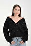 Pearl Stone Women's Stretchy Knitwear Pocket Cardigan