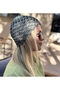 Handmade Mesh Knitted Summer Beret – Bohemian Retro Hair Accessory, Beach Hat, Gray - 2