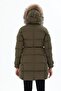 Women's Long Removable Natural Fur Hooded Padded Windproof down Coat 8658 - 3
