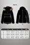 Women's Short Detachable Natural Fur Hooded Wind-Resistant Puffer Jacket 8671 - 5