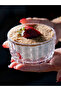 6-Piece Crystal Patterned Transparent Magnolia Bowl |   Dessert, Ice Cream and Cookie Serving Dish (Not Glass) - 2