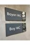 Anthracite Bay- Wc Set Self Adhesive Practical Smoked Mirrored Routing Sheet 20X9 cm