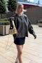 Anthracite Crew Neck Thessaloniki Knitted Buttoned Women's Cardigan Mg2487 - 8