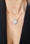 Stainless Steel Spread Heart Jewelled Star Pendant Elegant Trend Necklace - 5