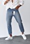 Boyfriend Men's Distressed Detail Blue Jeans Denim Pants - 2