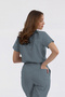 Single Top Special Collar Doctor and Nurse Surgical Scrub with Invisible Zipper Goblin Blue | BRLMEDİKAGO - 5