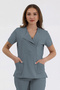 Single Top Special Collar Doctor and Nurse Surgical Scrub with Invisible Zipper Goblin Blue | BRLMEDİKAGO