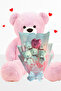 90 cm Large Plush Bear Teddy Bear and Heart Balloon Teddy Bear Bouquet Romantic Gift for Lover Birthday