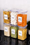6-Piece Vacuum Lid Pulses Set with Label Storage Container Food Set Jar Mica 1200 ml - 6