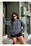 Dgn's Hair Braided Circle Neck Soft Textured Women's Knitwear Sweater - 4