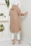 Women's Hooded Striped Seasonal Mink Trench - 8