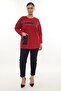 Comfortable Fit Plus Size Women's Blouse Long Sleeve Lettering Detail with Pockets - 2