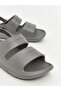 Gray Leather-Look Men's Sandals - 3