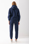 Women's Hooded 3-Strand Basic Tracksuit Set Navy Blue - 2610 - 8