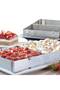 Adjustable rectangular baking pan with baking tray, height 5 cm, stainless steel - 2