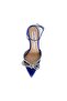 Womens Leia Blue Satin Heels - 6