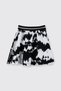 Girl's Patterned Knitted Black Skirt with Glitter Elastic Waist - 6