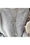 Stylish Minimalist Long Layered Alloy Gold Necklace - 5