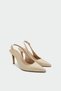 Teepy Nude Belt Detail Pointed Toe Women's Heeled Shoes - 2