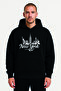 New York Printed Black Oversize Hooded Sweatshirt Hoodie - 3