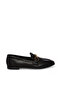 Womens Carrine Black Leather Loafers & Moccasins