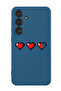 Protective Liquid Silicone Shockproof Case For Samsung Galaxy S24 Plus (Blue) - 3 Hearts