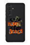 Protective Liquid Silicone Case For Samsung Galaxy S24 Plus (Black) - Surf waves chill beach black