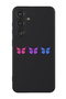 Protective Liquid Silicone Shockproof Case For Samsung Galaxy S24 Plus (Black) - Butterflies