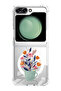 Case for Samsung Galaxy Z Flip 5 Compatible with MagSafe, Shockproof Bumper Case Cup of Flower