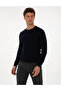 Navy Blue Slim Fit Crew Neck Basic Knitwear Sweater 50315509-Vr033 - 3