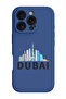 iPhone 16 Pro Blue Protective Liquid Silicone Shockproof Case - Dubai Black