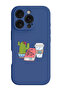 iPhone 16 Pro Max Blue Protective Liquid Silicone Shockproof Case - cactus coffee books