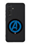 Protective Liquid Silicone Shockproof Case For Samsung Galaxy S24 Plus (Black) - Avengers logo