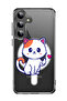 Case for Samsung Galaxy S24 6.2-inch Compatible with MagSafe, Shockproof Phone Bumper Cover Cat love