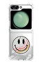 Case for Samsung Galaxy Z Flip 5 Compatible with MagSafe, Shockproof Phone Bumper Cover Smiley