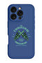 iPhone 16 Pro Blue Protective Liquid Silicone Shockproof Case - The chainsaw