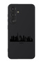 Protective Liquid Silicone Shockproof Case For Samsung Galaxy S24 Plus (Black) - Dubai Skyline