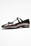 Lorena Platinum Bow Women's Ballerina Shoes - 4