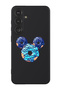 Protective Liquid Silicone Shockproof Case For Samsung Galaxy S24 Plus (Black) - Donut Mickey