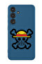 Protective Liquid Silicone Shockproof Case For Samsung Galaxy S24 Plus (Blue) - Skull