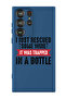 Protective Liquid Silicone Case For Samsung Galaxy S24 Ultra (Blue) - Wine trapped in bottle black