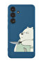 Protective Liquid Silicone Shockproof Case For Samsung Galaxy S24 (Blue) - Dont touch my Bag